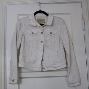 White Anthropologie Jean Jacket